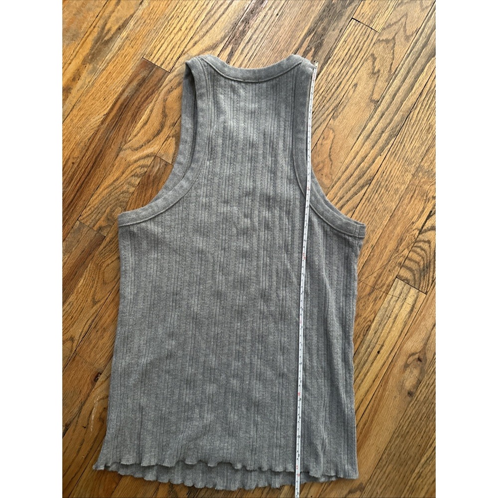 Faherty Tank Top Womens Gray Sz M Tight Knit Ribbed Everyday Casual Outdoor - Picture 8 of 10